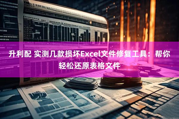 升利配 实测几款损坏Excel文件修复工具：帮你轻松还原表格文件